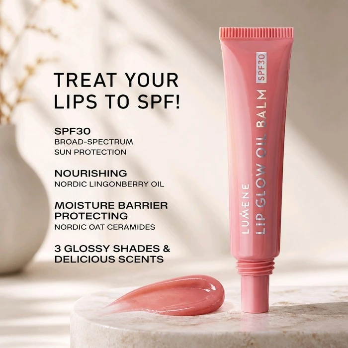 Lumene Lip Glow Oil Balm 1 fudge LSF30, 10ml