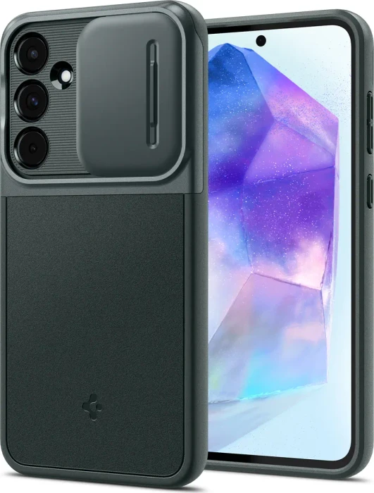 Spigen Optik Armor für Samsung Galaxy A55 5G Abyss Green
