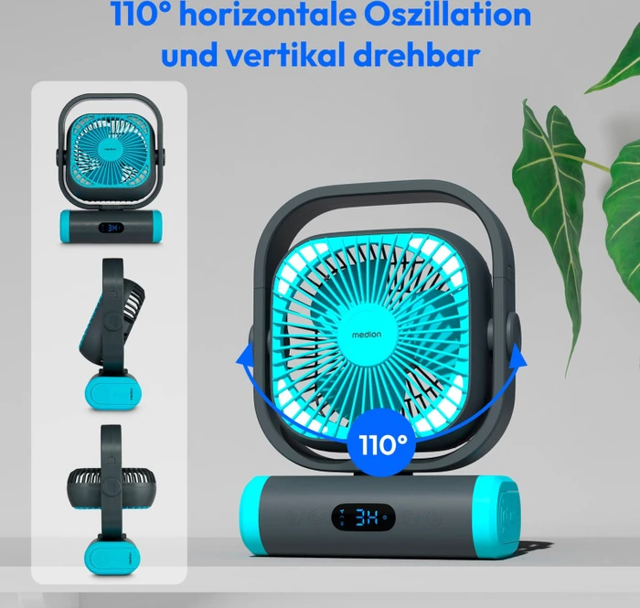 Medion MD 12065 E10 Tischventilator blau