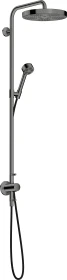 Hansgrohe Axor One Showerpipe mit Thermostat und Kopfbrause 280 1jet Unterputz polished black chrome