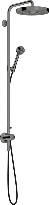 Hansgrohe Axor One Showerpipe mit Thermostat und Kopfbrause 280 1jet Unterputz polished black chrome