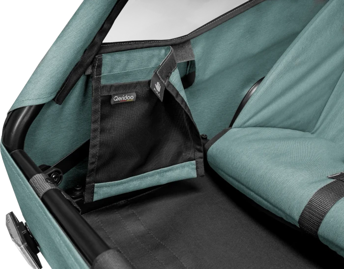 Qeridoo QUPA 2 Plus Fahrradanhänger mineral blue (Modell 2024)