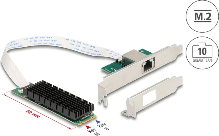DeLOCK RJ-45 10G LAN-Adapter, M.2/B-M-Key 2280