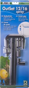 JBL OutSet spray - Wasserrücklauf-Set mit 2-teiligem Düsenstrahlrohr für Aquarien, 12/16mm
