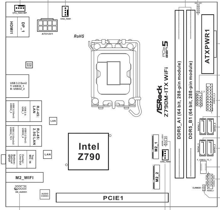 ASRock Z790M-ITX WiFi (Intel 1700)