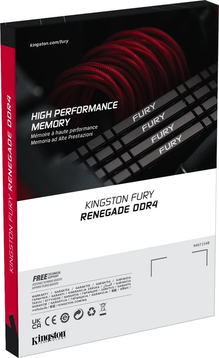 Kingston FURY Renegade UDIMM 16GB, DDR4-3600, CL16-20-20, 2RX8