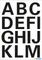 Herma Buchstabenetiketten A-Z, 15x25mm, wetterfest, schwarz, 2 Blatt (30 Etiketten) Vorschaubild