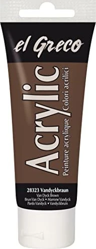 Kreul el Greco Acrylic Ink Acrylfarbe, vandyckbraun, 75ml