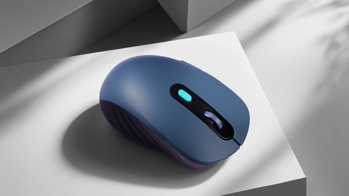 Keychron BM25 Wireless Mouse Space Gray blau/schwarz, USB/Bluetooth