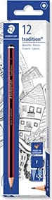 Staedtler Tradition 110 Bleistift F graphit, schwarz/rot, 12er-Pack