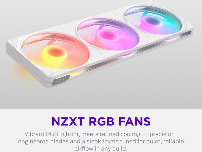NZXT F420 RGB, weiß, 3x 140mm
