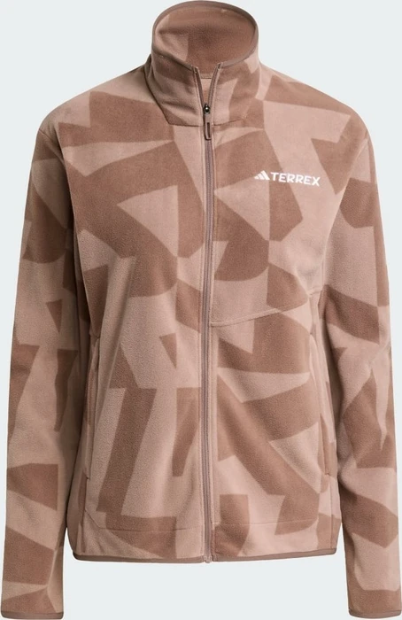 adidas Terrex Multi Printed Fleece Jacke earth strata/trace brown (Damen)