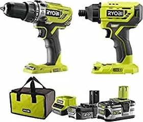 Ryobi R18PDID2-252S Akku-Maschinenset inkl. Tasche + 2 Akkus 2.0/5.0Ah