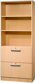 Hammerbacher HR-Schrank 5OH V7300, Streifengriff, buche, Aufbewahrungskombination