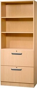 Hammerbacher HR-Schrank 5OH V7300, Streifengriff, buche, Aufbewahrungskombination