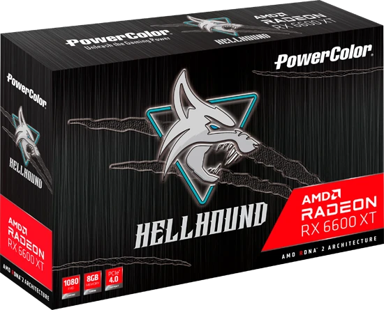 PowerColor Hellhound Radeon RX 6600 XT, 8GB GDDR6, HDMI, 3x DP