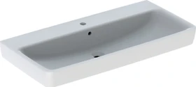 Geberit Renova Plan Aufsatzwaschtisch 100cm, Hahnloch mittig, mit Überlauf, weiß