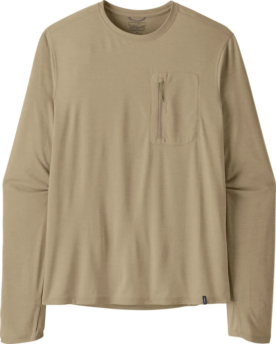 Patagonia Capilene Cool Sun Funktionsshirt langarm seabird grey/light seabird grey x-dye (Herren)