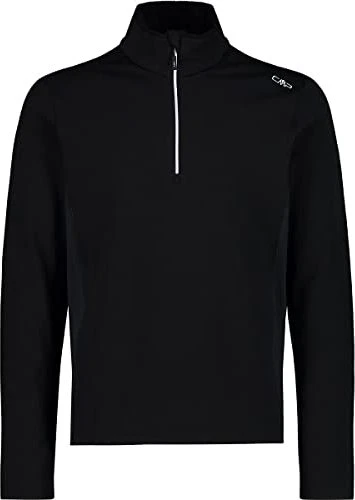 CMP Grit Tech Fleece Funktionsshirt langarm nero/bianco (Herren)