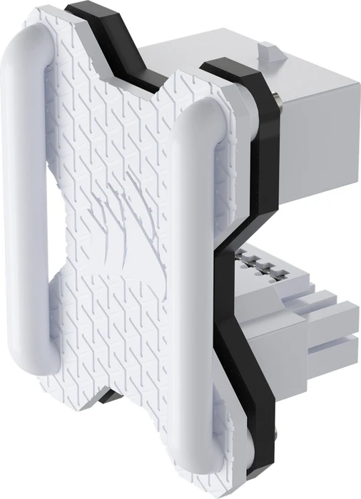 Corsair 12V-2x6 Winkeladapter 180°, PCIe 5.1 GPU Power Bridge, Stil A, Sense Pins innen, weiß