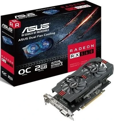 ASUS Radeon RX 560 OC, RX560-O2G, 2GB GDDR5, DVI, HDMI, DP