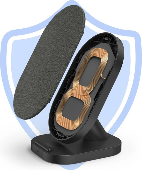 Hama Wireless Charger QI-FC10S-Fab 10W kabellose Smartphone-Ladestation schwarz