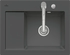 Villeroy & Boch Subway 45 Compact Einbau Becken rechts mit Ablauffernbedienung graphite
