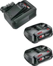 Gardena P4A QC AL18V-44 Starterset 18V, 2.5Ah, Li-Ionen, 2 Akkus [5.0Ah] [90Wh]