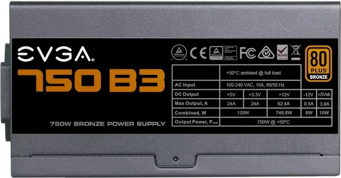 EVGA B3 750 750W, ATX 2.4
