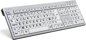 LogicKeyboard LargePrint PC Slim Line, Black on White, USB, FR (LKB-LPRNTBW-AJPU-FR)