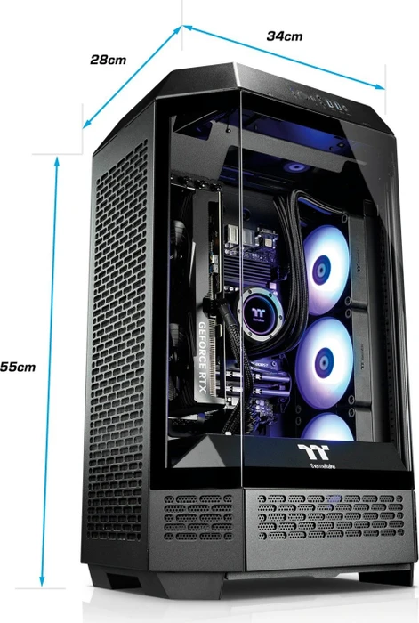 Thermaltake FTW Tower 300, Black, Ryzen 7 5700X3D, 32GB RAM, 1TB SSD, GeForce RTX 4070 SUPER