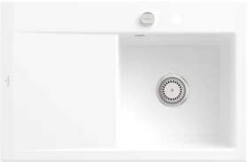 Villeroy & Boch Subway Style 45 Einbau Becken rechts mit Excenterbetätigung weiß alpin