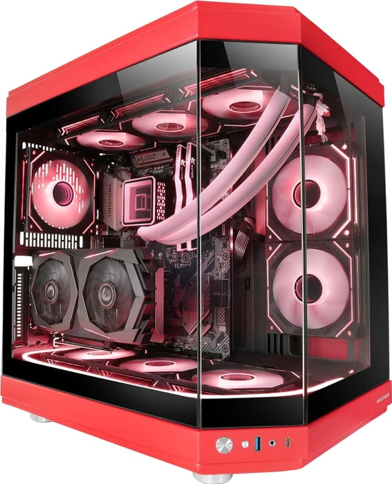 Mars Gaming MC-3TR, rot, Glasfenster