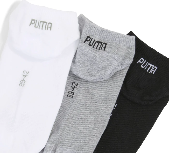 Puma Sneaker Socken grau/weiß/schwarz, 3 Paare
