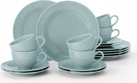 Seltmann Weiden Beat Color Glaze Kaffeeservice arktisblau, 18-tlg.