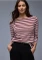Street One Gestreiftes Shirt langarm truffle red (Damen) Vorschaubild