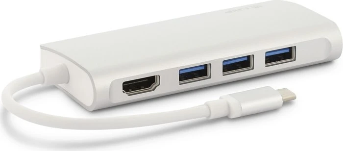 LMP USB-C Video Hub, 5-Port, USB-C 3.0 [Stecker], silber