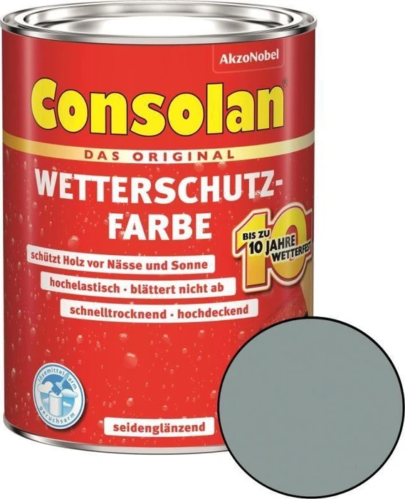 Consolan Wetterschutz-Farbe Außen Holzschutzmittel, 2.5l