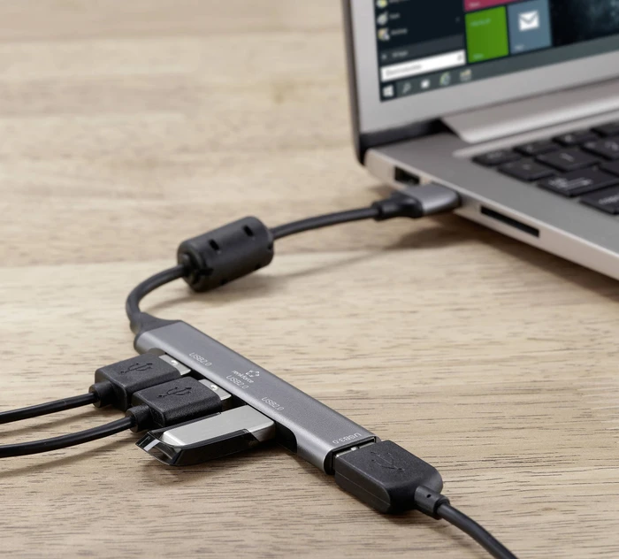 Renkforce 3+1-Port USB-Hub, USB-A 3.0 [Stecker]