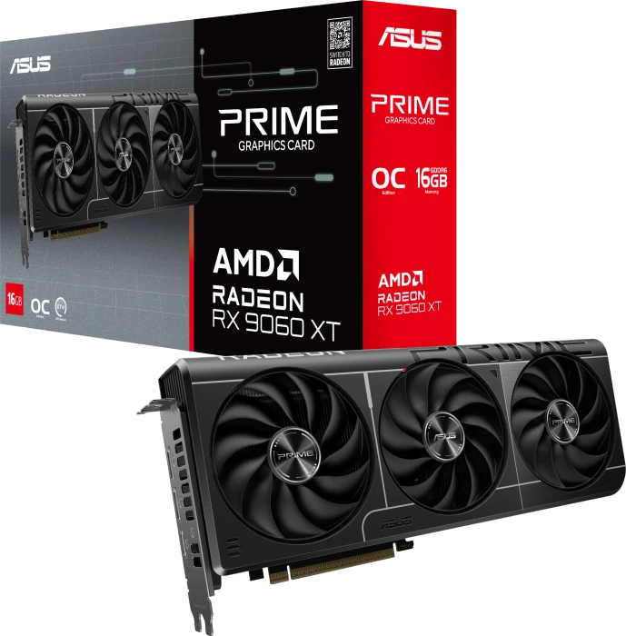 ASUS Prime Radeon RX 9060 XT OC, PRIME-RX9060XT-O16G, 16GB GDDR6, HDMI, 2x DP