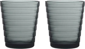 Iittala Aino Aalto Trinkglas 220ml dunkelgrau, 2 Stück