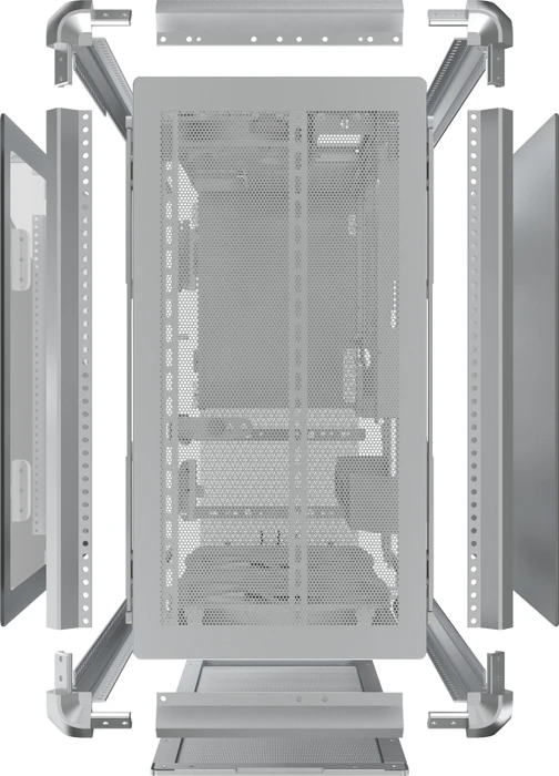 Cooler Master MasterFrame 500 Mesh ARGB, silber, Glasfenster