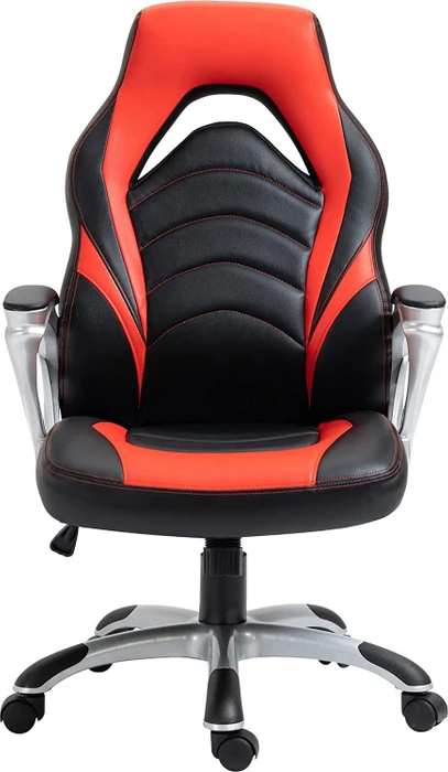 CLP Foxton Kunstleder Gamingstuhl, schwarz/rot