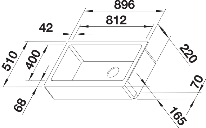 Blanco Vintera XL 9-UF InFino Becken mittig felsgrau
