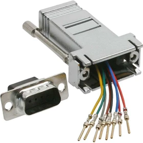 InLine 9-pol Sub D Stecker auf RJ-45 Buchse, Metalldapter (68889M)