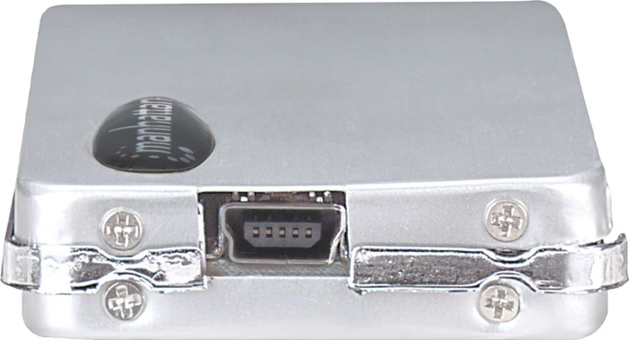 Manhattan Micro USB-Hub, 4x USB-A 2.0, USB 2.0 Mini-B [Buchse]