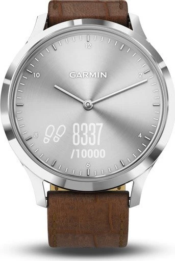 Garmin vivomove HR Premium Aktivitäts-Tracker silber/braun