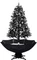 vidaXL Künstlicher Weihnachtsbaum schneiend mit Schirmfuß schwarz Vorschaubild