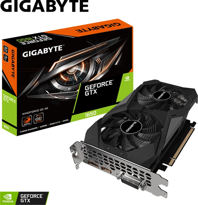 GIGABYTE GeForce GTX 1650 D6 Windforce OC 4G (Rev. 1.0), 4GB GDDR6, DVI, HDMI, DP