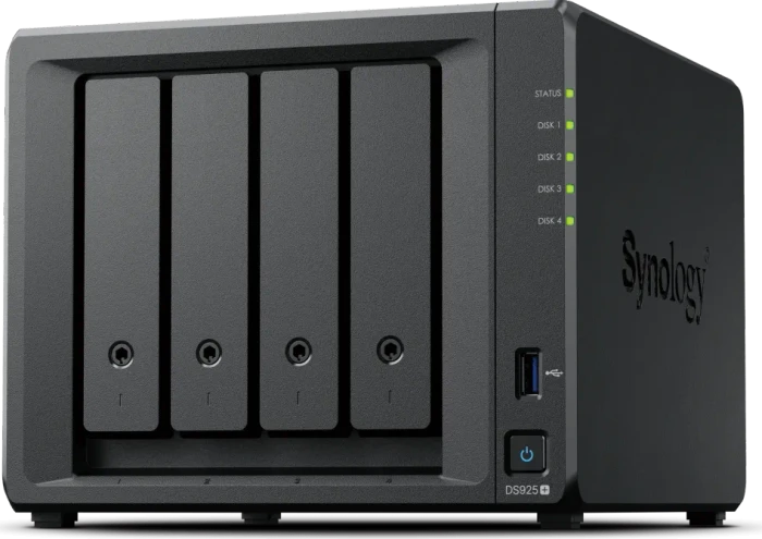 Synology DiskStation DS925+, 4GB RAM ECC, 2x RJ-45 2.5GBase-T, 2x USB-A 3.0